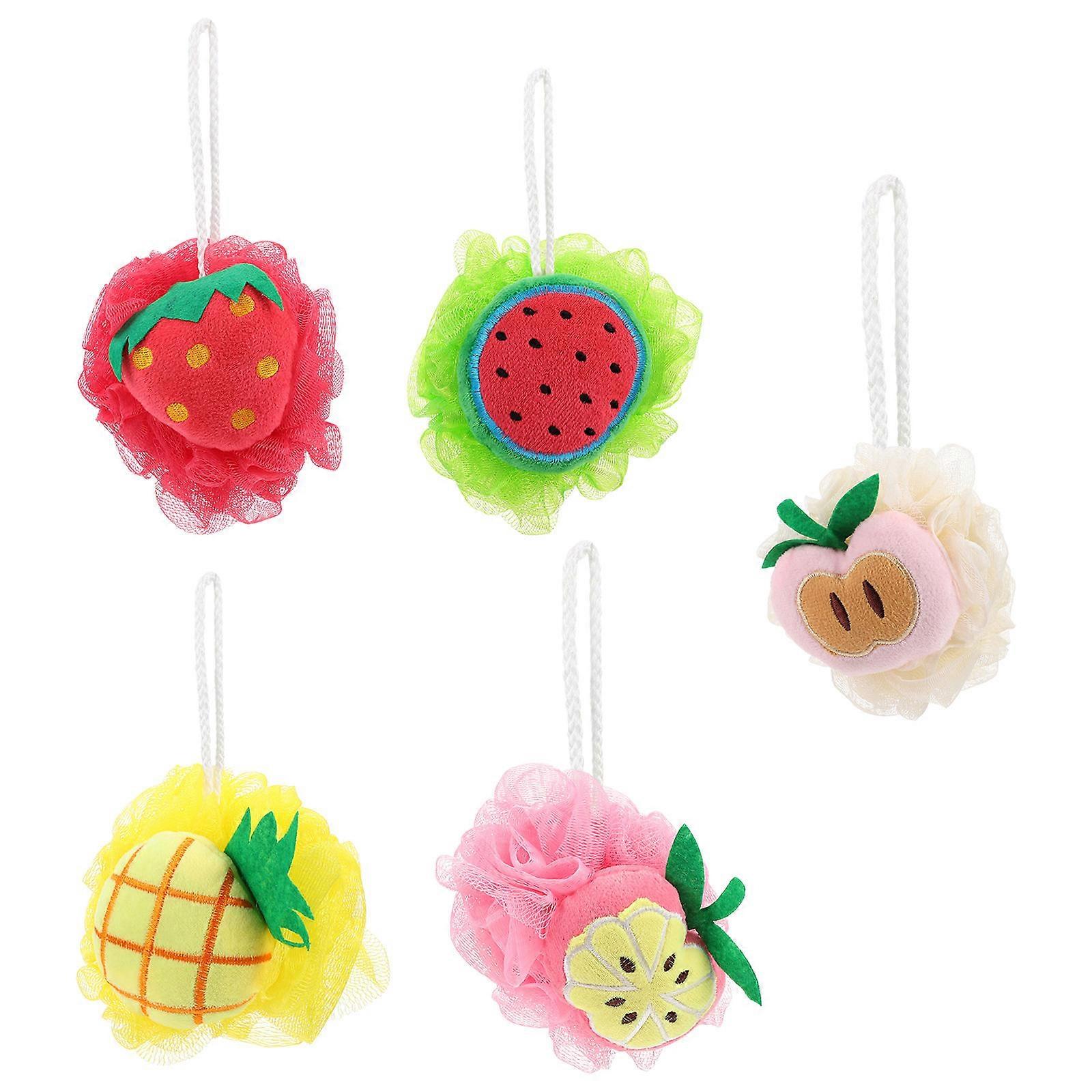 Exfoliating Bath Scrubbers 5Pcs Assorted Color Essential Tools For Skin Cleansing And Dead Skin Removal