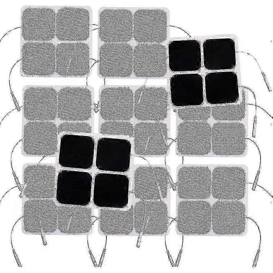 Improved Electrodes for EMS Muscle Stimulator: 40Pcs Tens Unit Pads 2x2 in Electrotherapy Pads