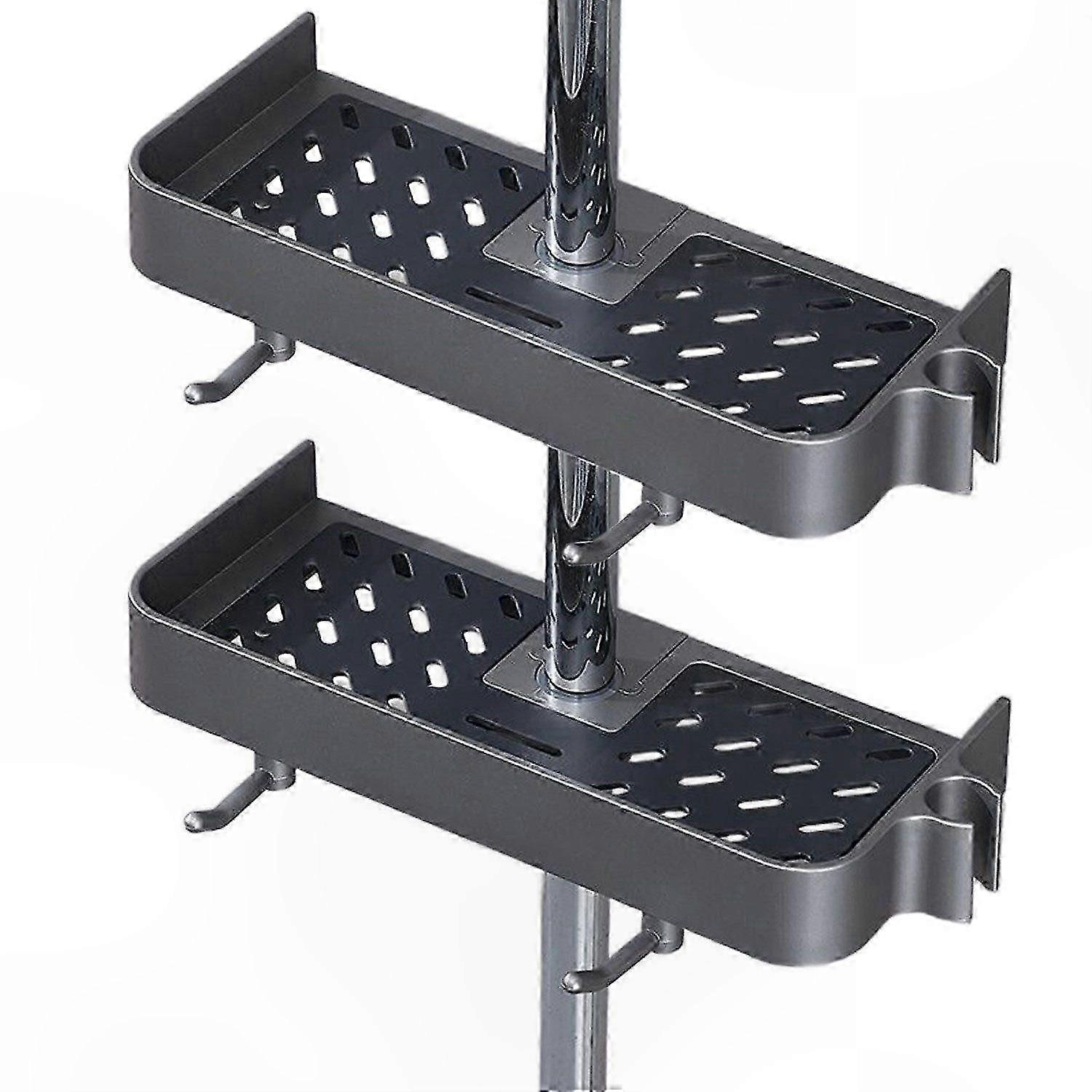 2-Pack Shower Caddy Organizer for Bath Accessories Storage Wall Mounted Shelf Without Drilling Installation Required