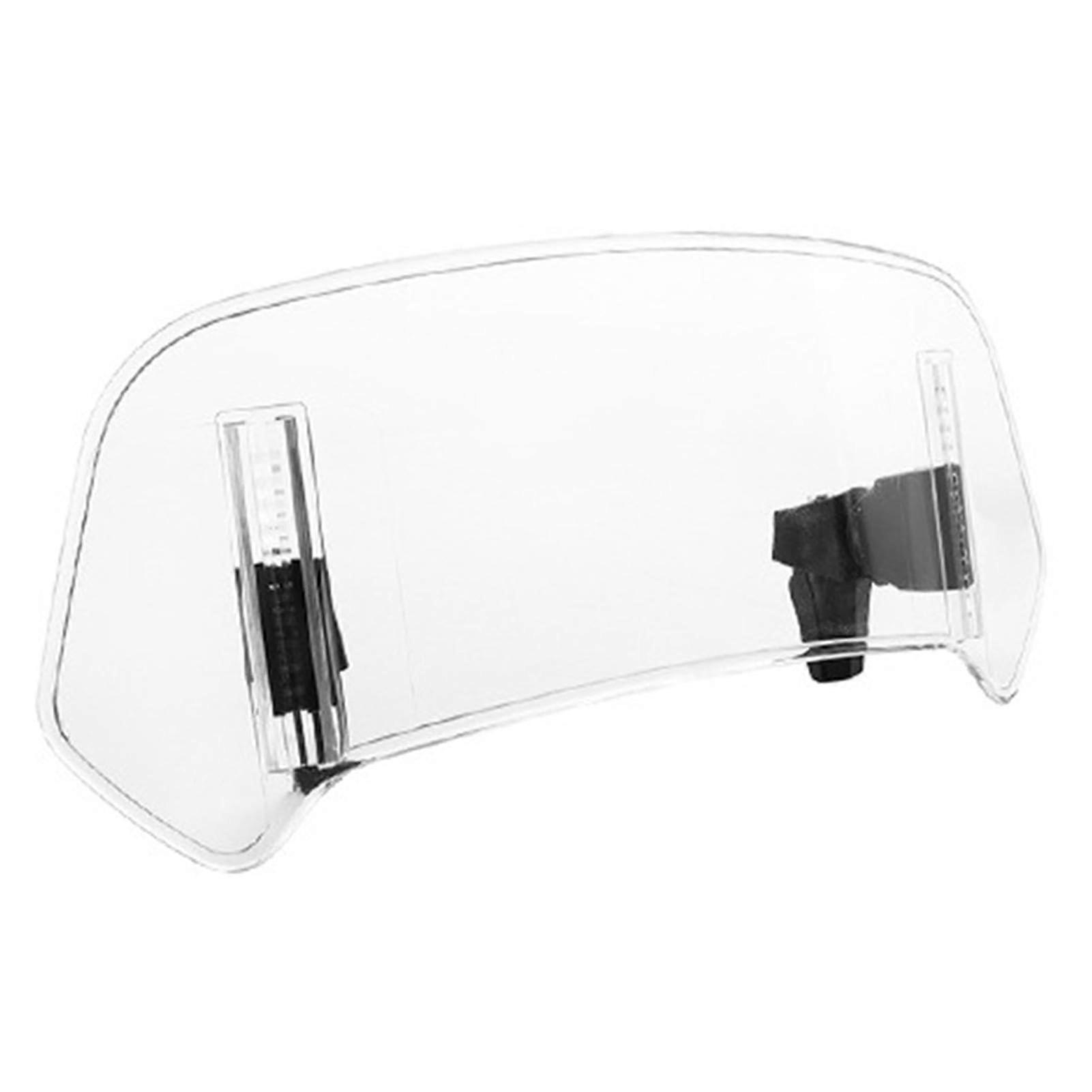 Motorcycle Windshield Extension Clip-On Wind Deflector, Adjustable, Transparent, Universal Fit