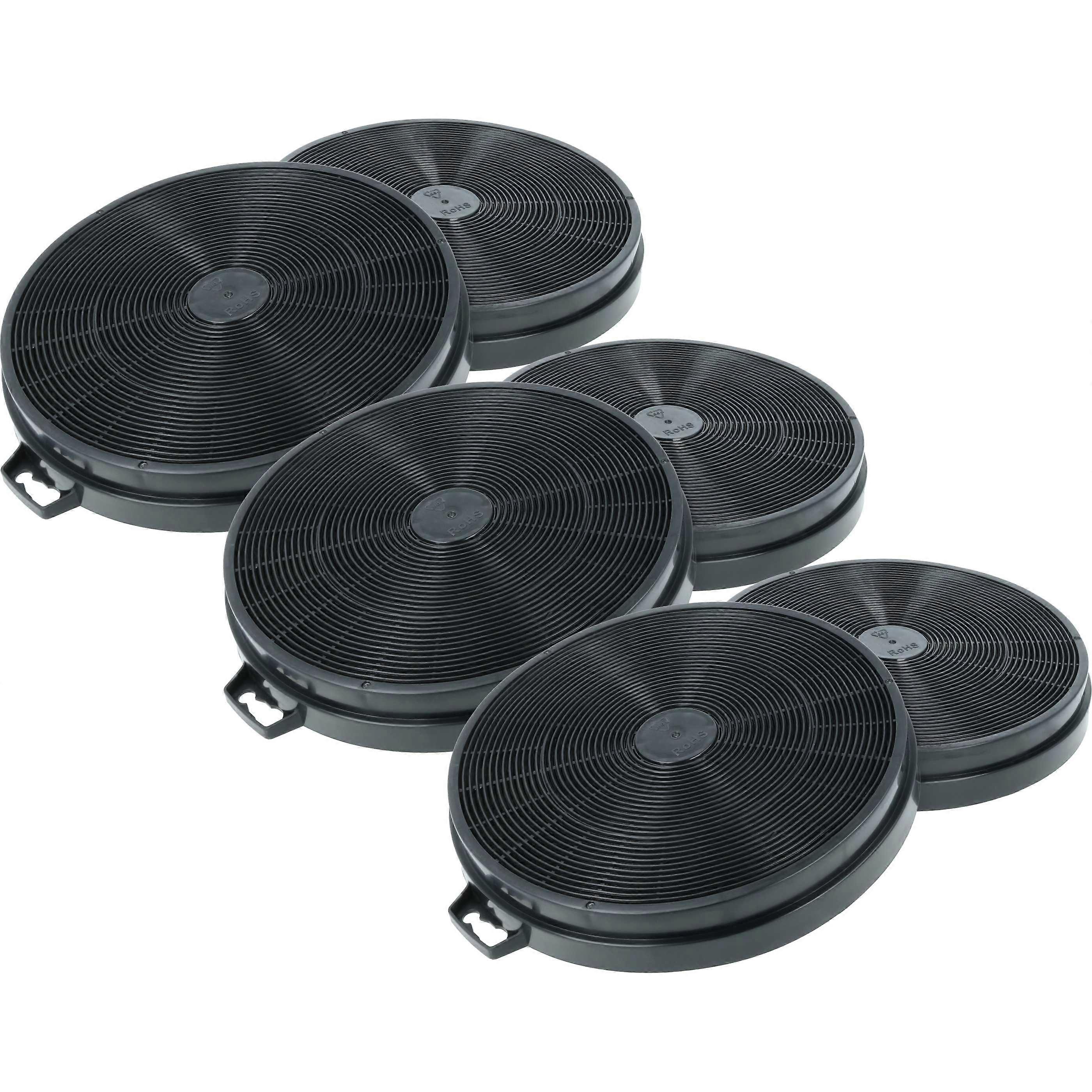 vhbw 6x Aktivkohlefilter kompatibel mit Neff D66 B20 W0GB, D69 B20 W0, D69B20N0, D69B20S0, D69B20W0, D69 B20 N0, D69 B20 S0 Dunstabzugshaube - 20,2 cm