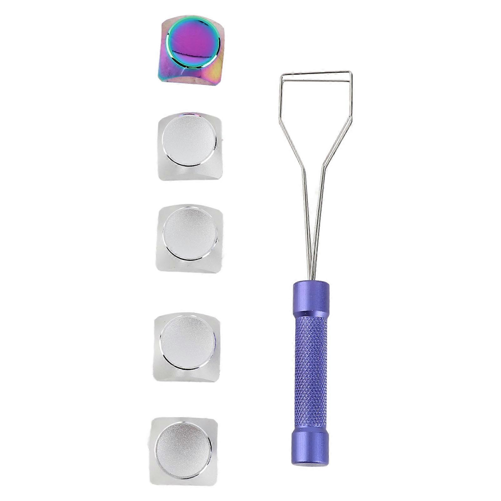 5Pcs Silver Metal Keycaps XDA Style Color Plating Decorative Keycaps for Mechanical Keyboards