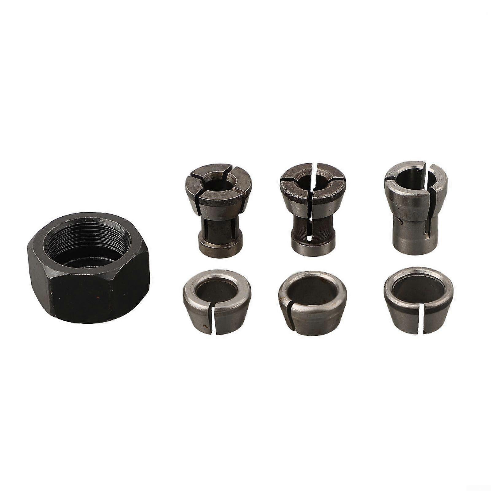 Comprehensive 7piece collet adapter set, compatible with electric routers
