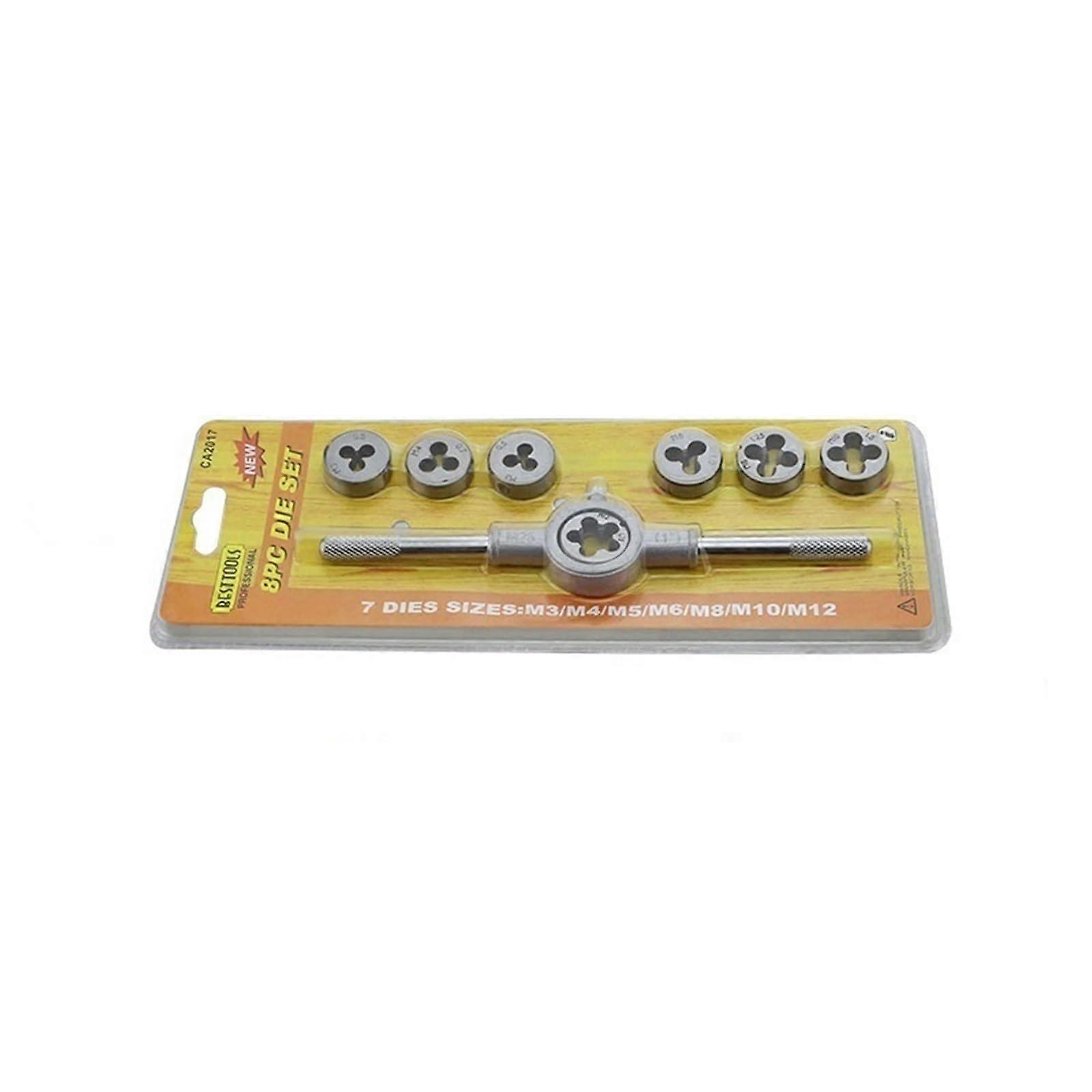 Round Spanner Set Tool Holder 25 mm Die M3M12, Hand Tool Set (8Piece)
