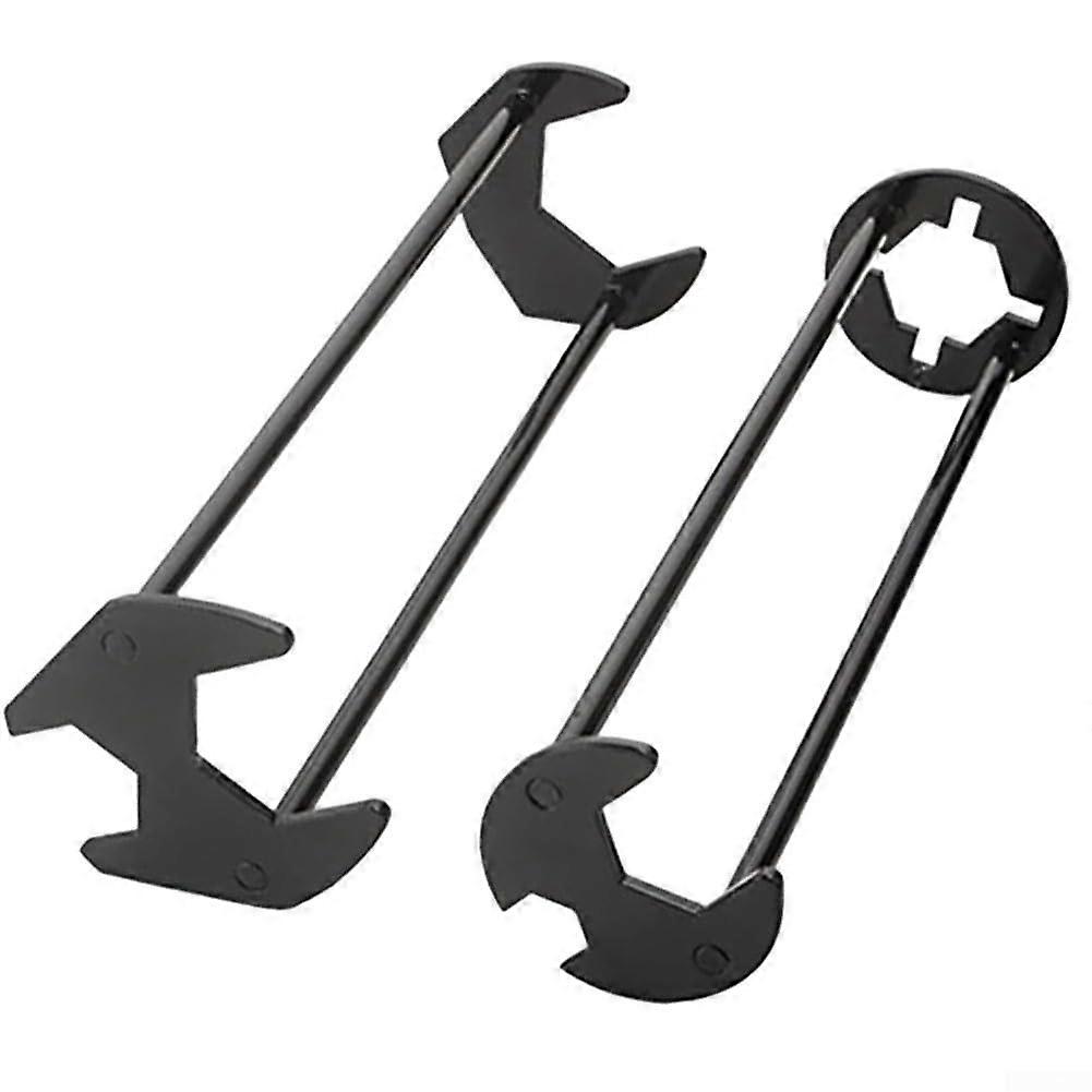 Sanitary wrench tool 2piece set for sink installation with 360degree rotation and flexible use.
