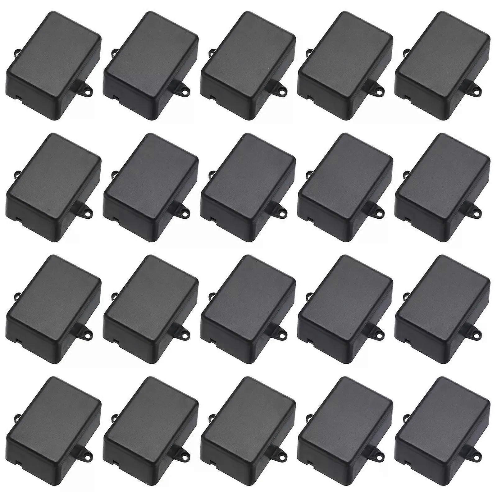 20Pcs Black ABS Junction Box Dustproof DIY Electronic Wiring Box Enclosure Project Case Housing Instrument Case Electronic Cases