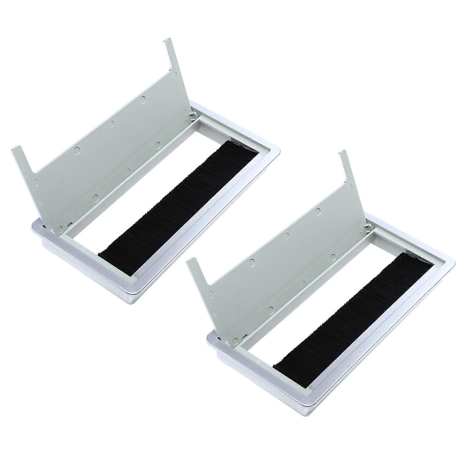 Cable Organizer Box with Excellent Durability and Practicality for Home Use Silver ABS 2pcs