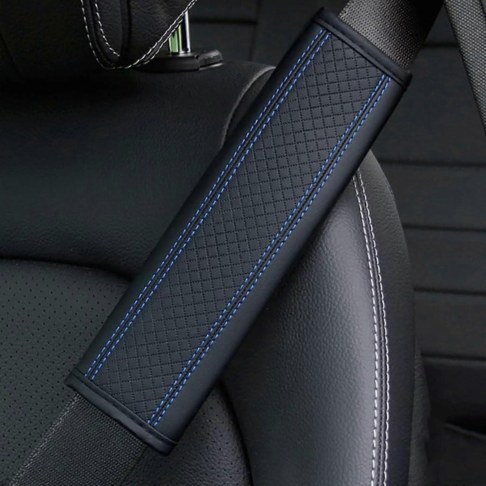 2 Pcs Car Seat Belt Cover For BMW X1 X2 X3 X5 X6, Leather Protector