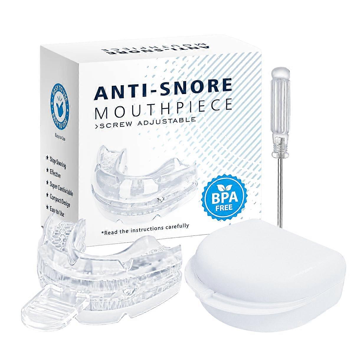 Anti Snore Mouth Guard, Adjustable Anti Snoring Device, Effective Stop Snoring Aids for Men and Women (Clear)