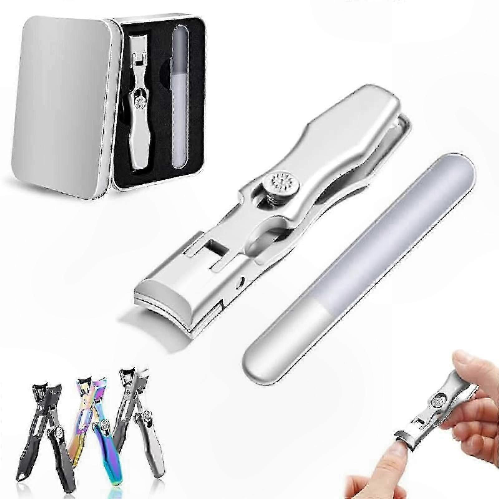 Heavy Duty Nail Clippers for Men, Ultra Sharp Toe Clippers with Catcher File for Seniors