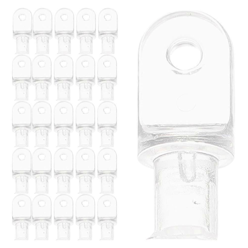 50pcs Plastic Curtain Hooks for Curtain Rods, Transparent PP Wand Tips, Blind Hangers, No Size or Color