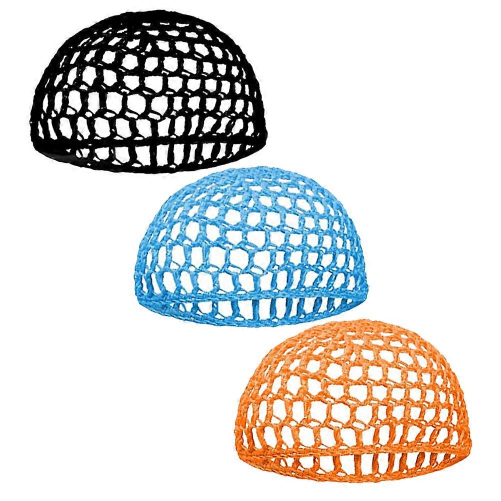 Mesh Hair Nets Cap For Women In Multi Suitable For Home And Night Use 3Pcs