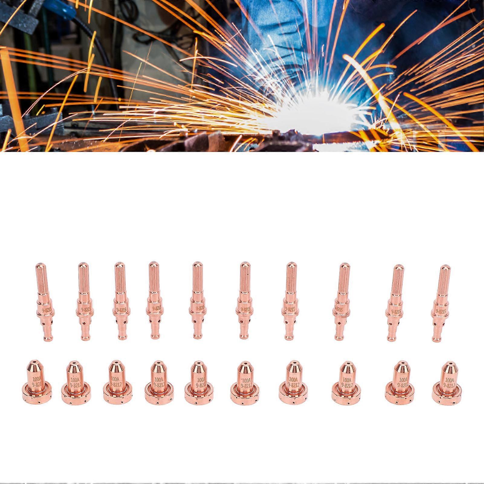 10Pcs Brass Nozzle & Electrode Set for SL60 SL100 Plasma Torch