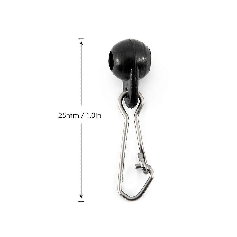10pcs Fishing Zip Slider Beads Fishing Line Snap Hook Connector Terminal Tackle Line Rigs