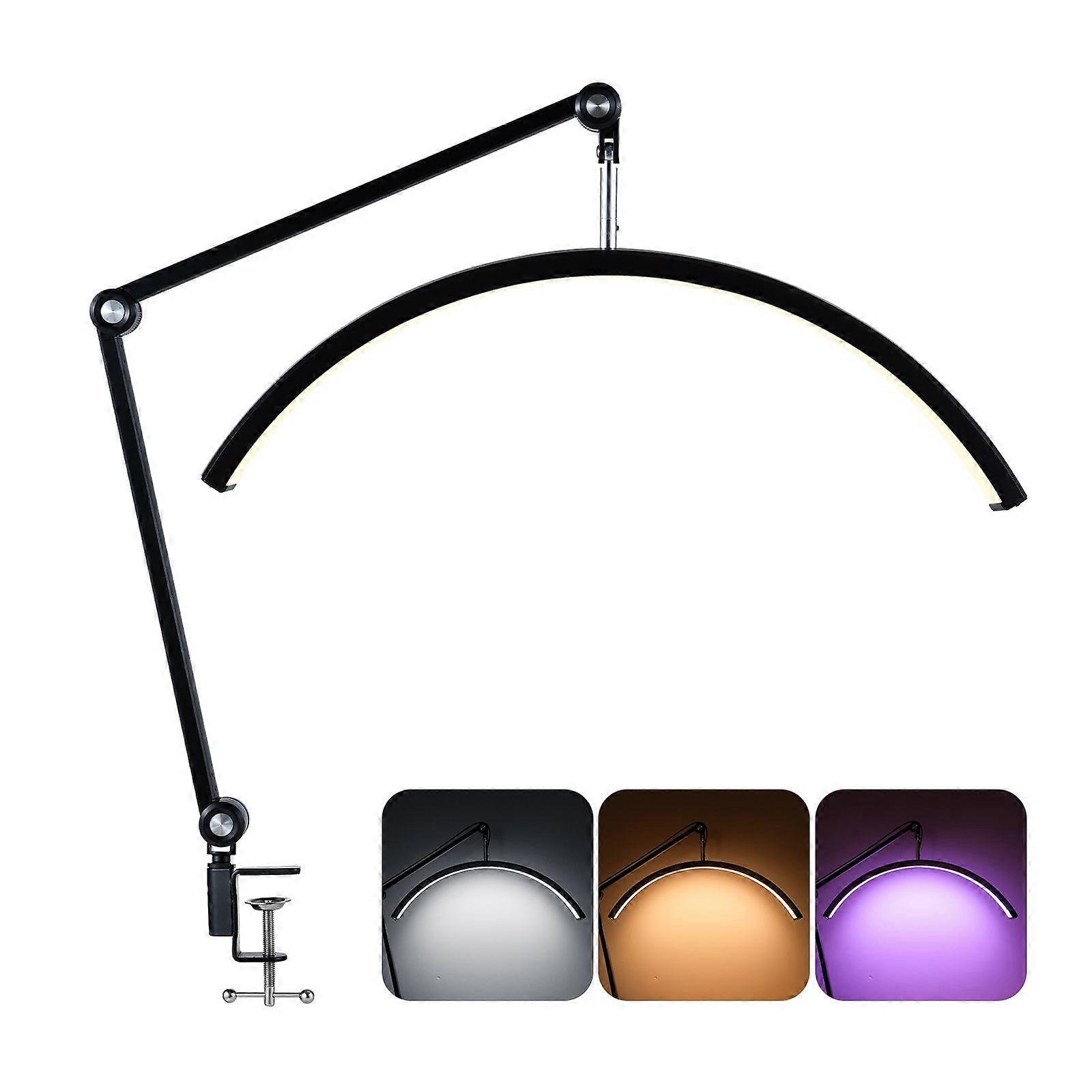 Long Arm Telescopic Fill Light Clip-On Table Nail Lamp Adjustable Brightness