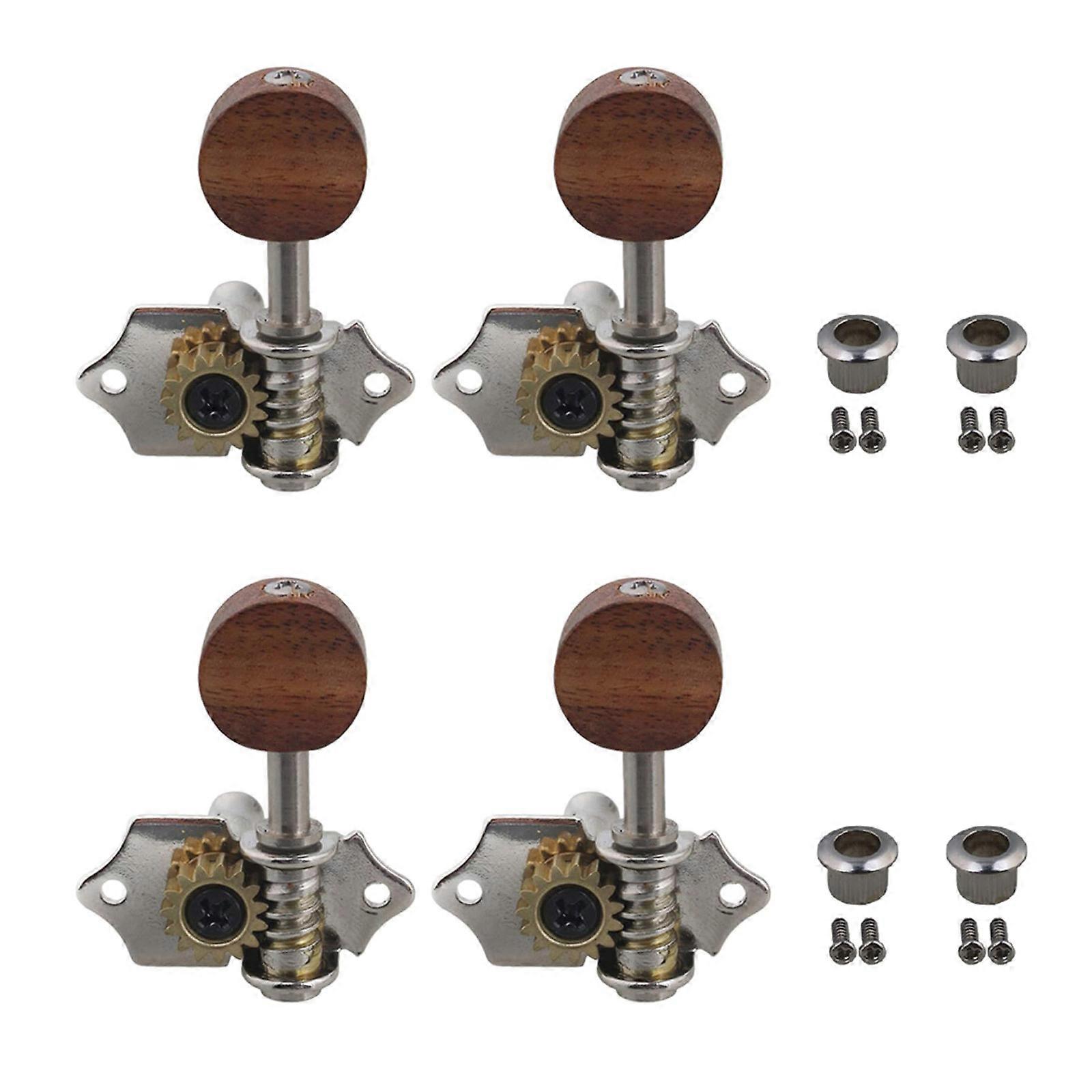 4 String Guitar Tuning Pegs Keys Vintage Open Gear Ukulele Tuners Machine Head Open Gear Adjustable Tones Machine Head Multicolor