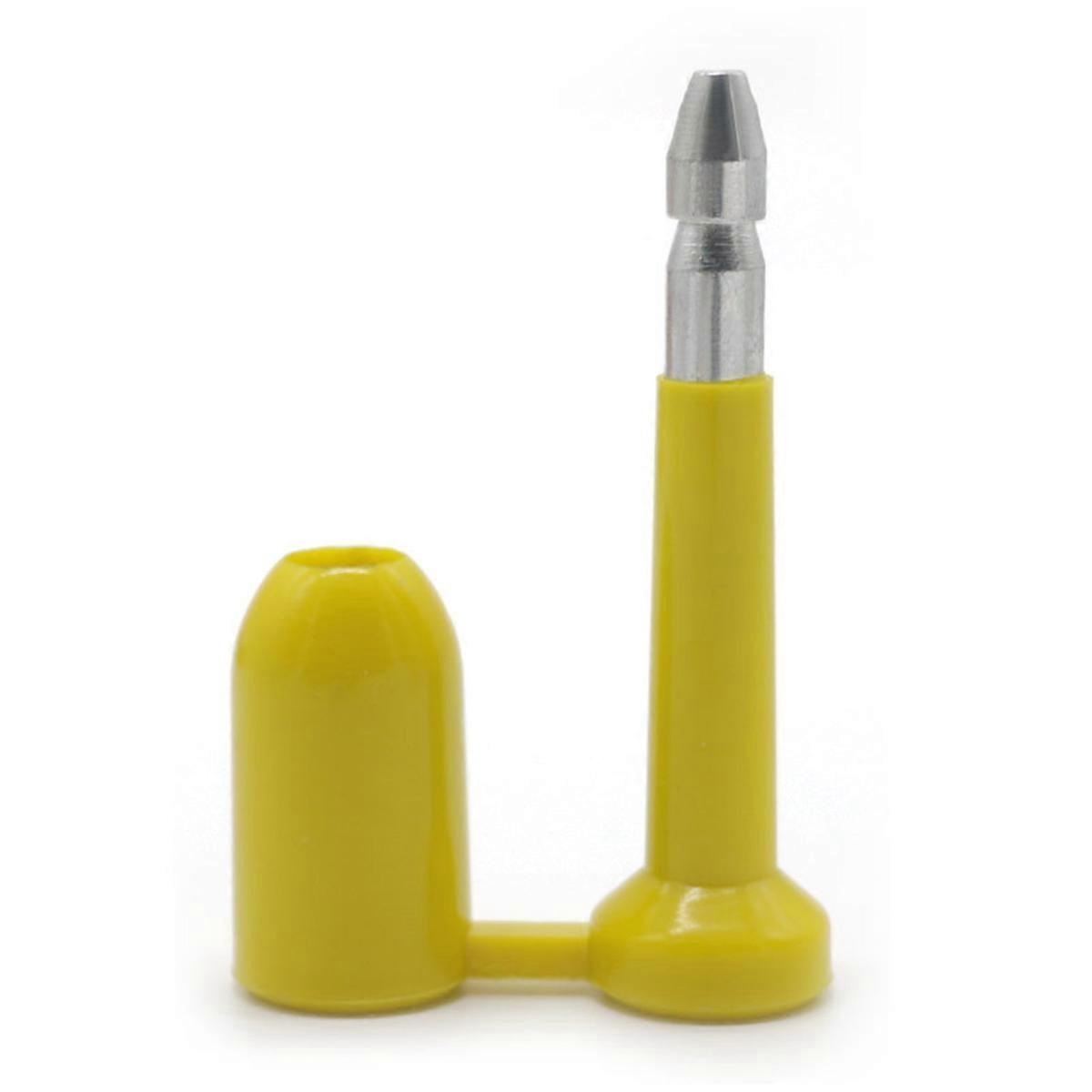 10PCS Anti-Theft Container Seal Lock Disposable Shape Lead Seal Self-Locking Metal Cable Ties Yellow