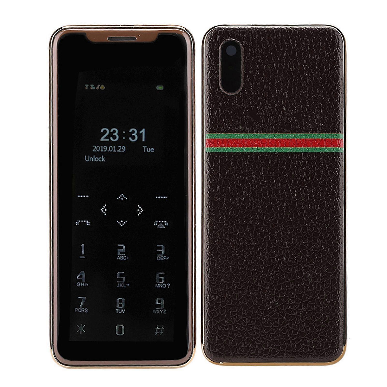 1.54 Inch Ultra-Thin HD Touch Screen Smartphone Mobile Phone (Brown Plain)