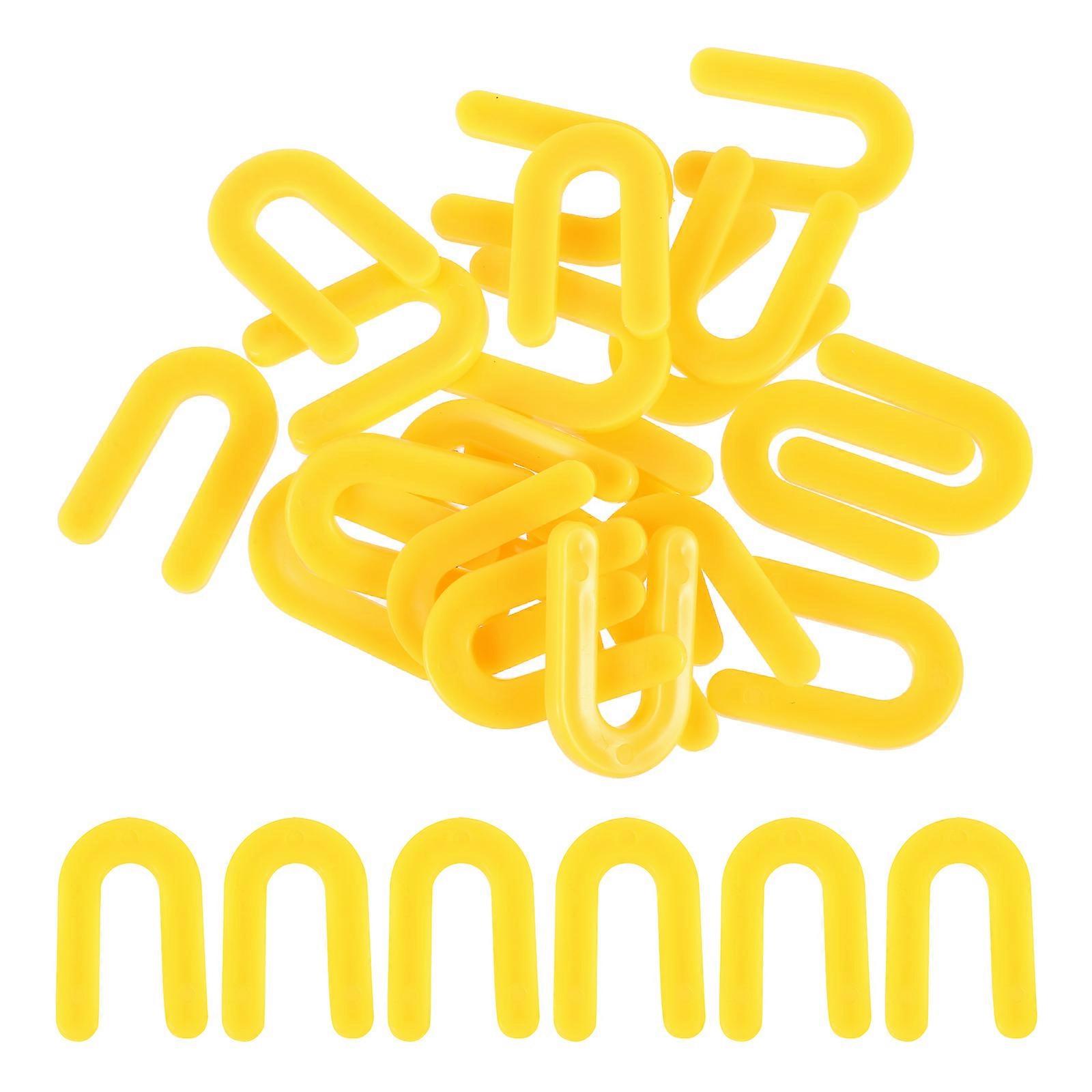 Yellow Horseshoe U-Shaped Tile Spacers 100pcs Plastic for Toilet Ceramic Tiles Leveling and