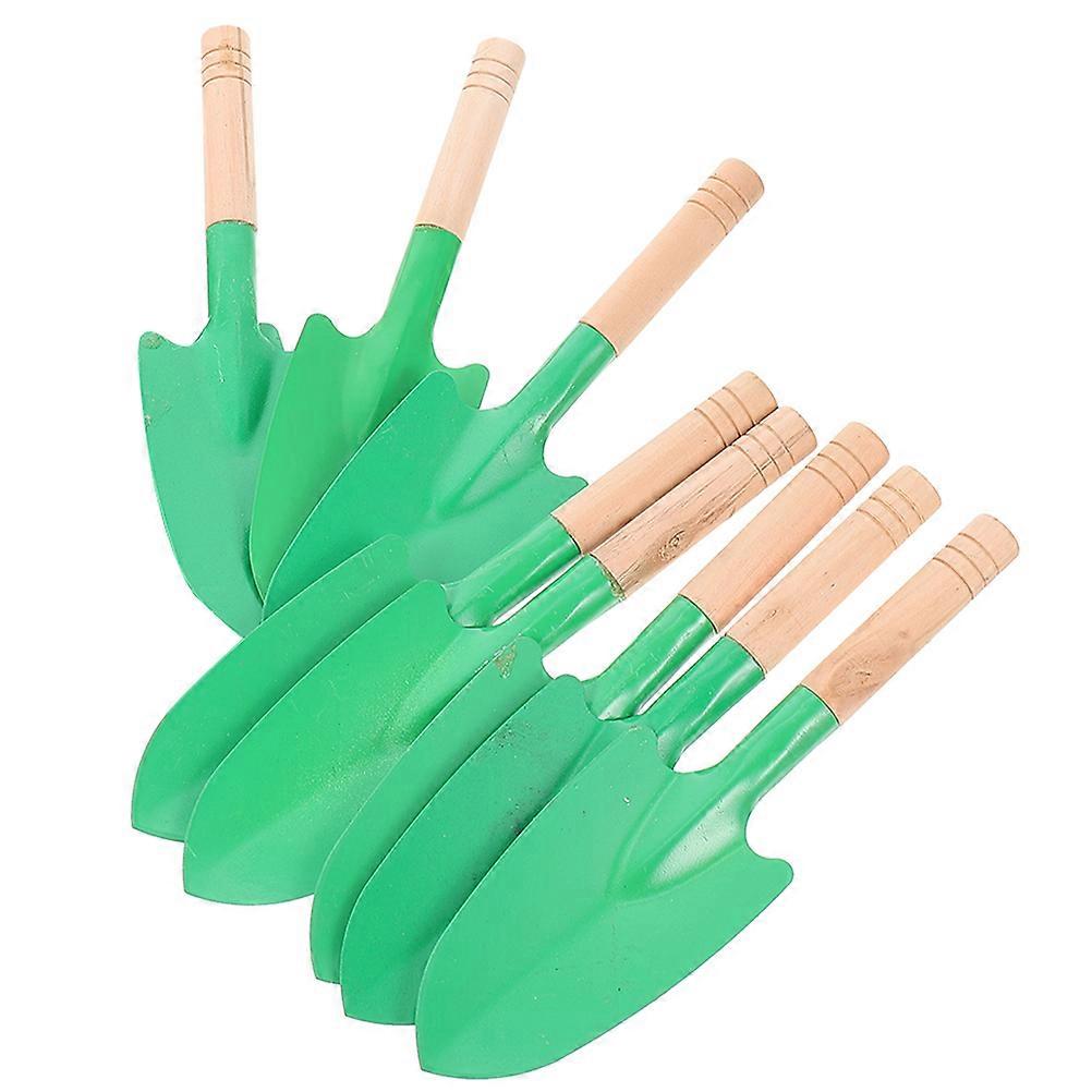 Durable 8 Piece Flower Soil Set with Iron and Wood for Home Gardening Easily Fitting in