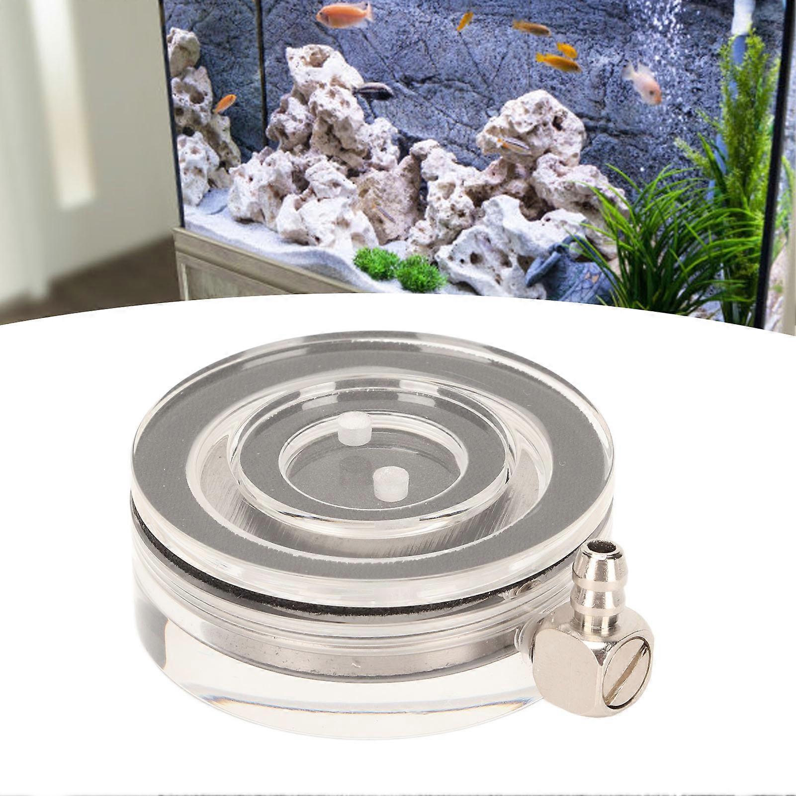 Aquarium Air Stone Disc 4.5cm Transparent Acrylic Bubble Diffuser