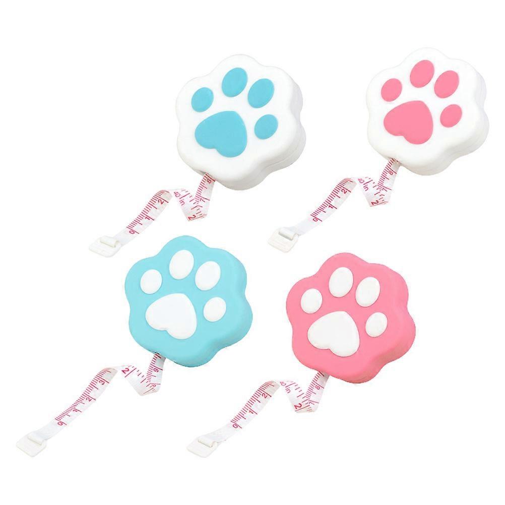 Tape Measure Portable Design for Hip Line Measure Assorted Color Pvc Material 4Pcs