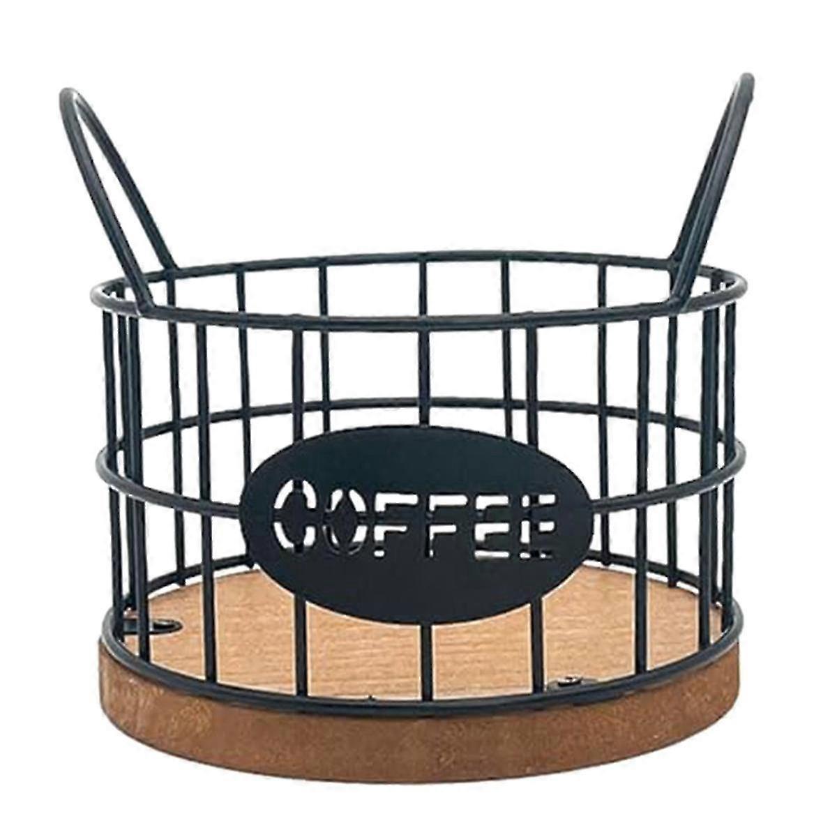CoffeePod Holder: Metal Coffee Pod Basket Organizer for Coffee Bar Accessories and Containers