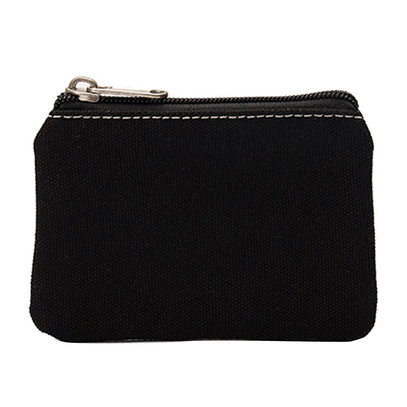 Colourful Cotton Canvas Change Bag Black Standard Size Card Bag Storage Bag Small Fabric Bag Men Leas