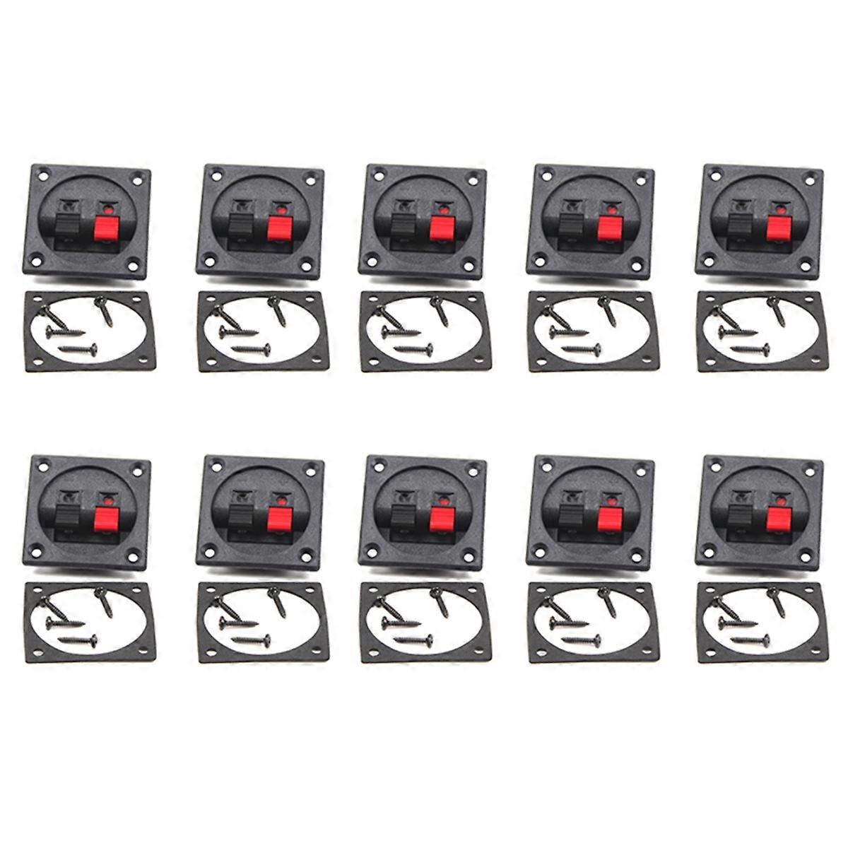 10pcs Speaker Terminal Board Connector Plates for Audio System Enhancements and DIY Projects Speaker