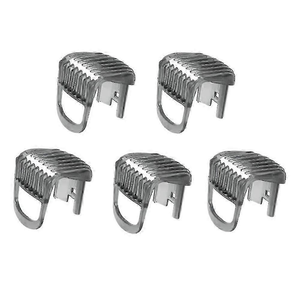 5-Pack Replacement Beard Trimmer Combs Compatible with Multiple Shaver Models for Precise Grooming