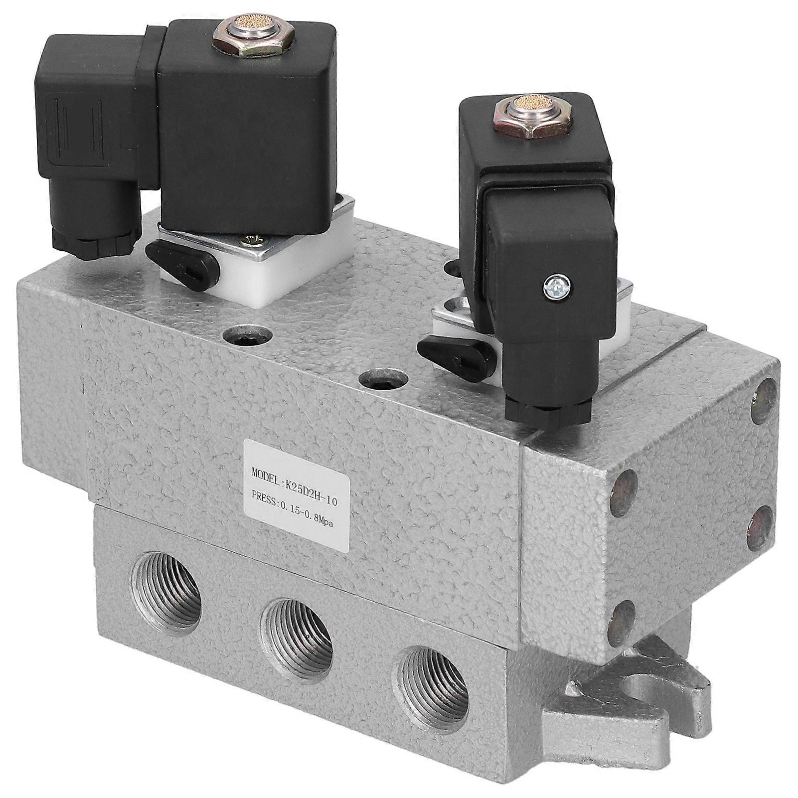 Pneumatic Solenoid Valve Double Electric Controller 2 Position 5 Way G3/8in K25D2H‑10DC12V