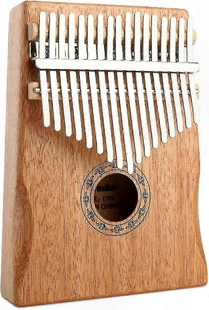 17-Key Thumb Piano with Instruction Booklet and Tuning Tool, Mahogany Finger Piano for Beginners and Professionals (3D Design)