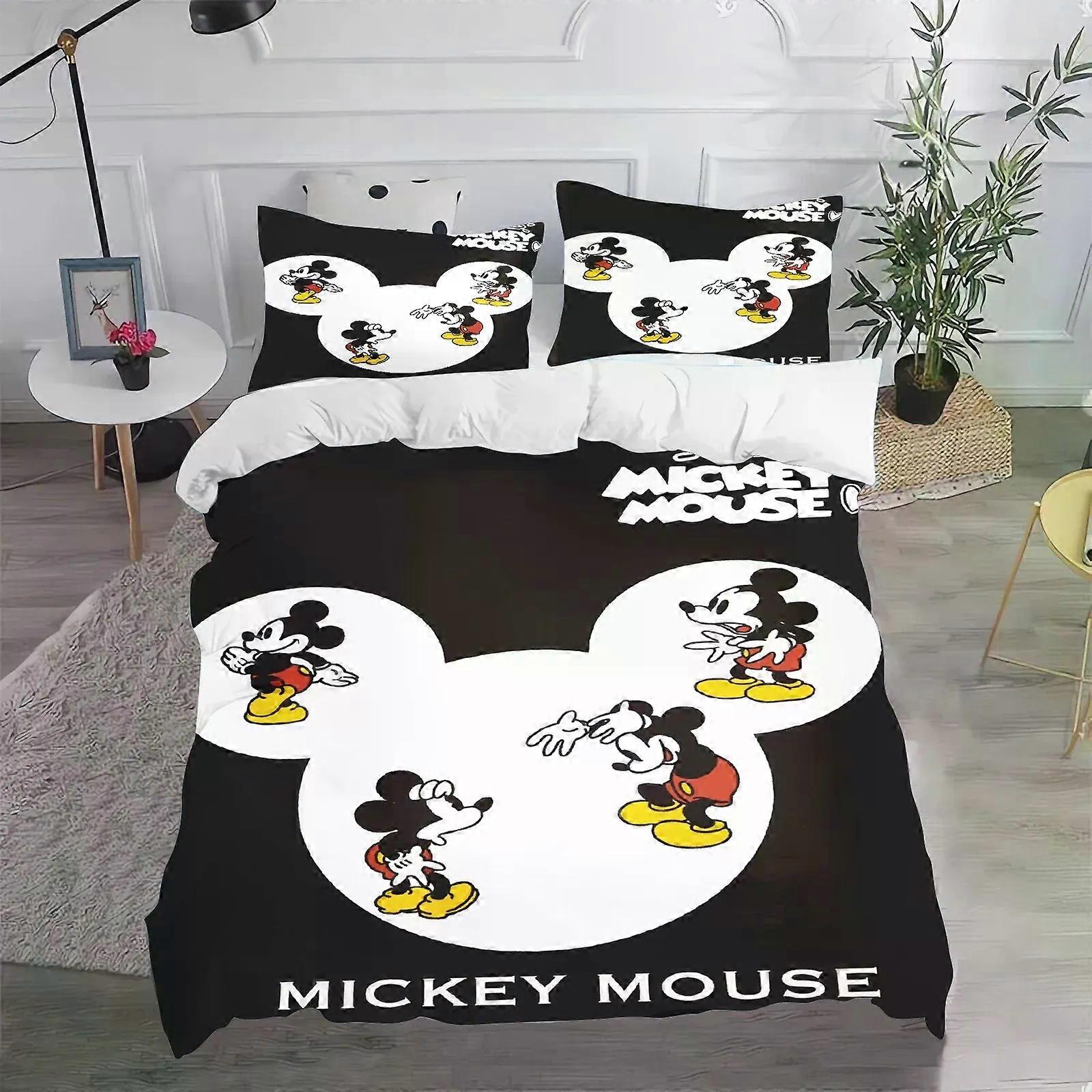 TE3311 3D Mickey Mouse duvet cover pillowcase, cartoon comforter sets, home bedding set, adult or child gift 2/3pcs