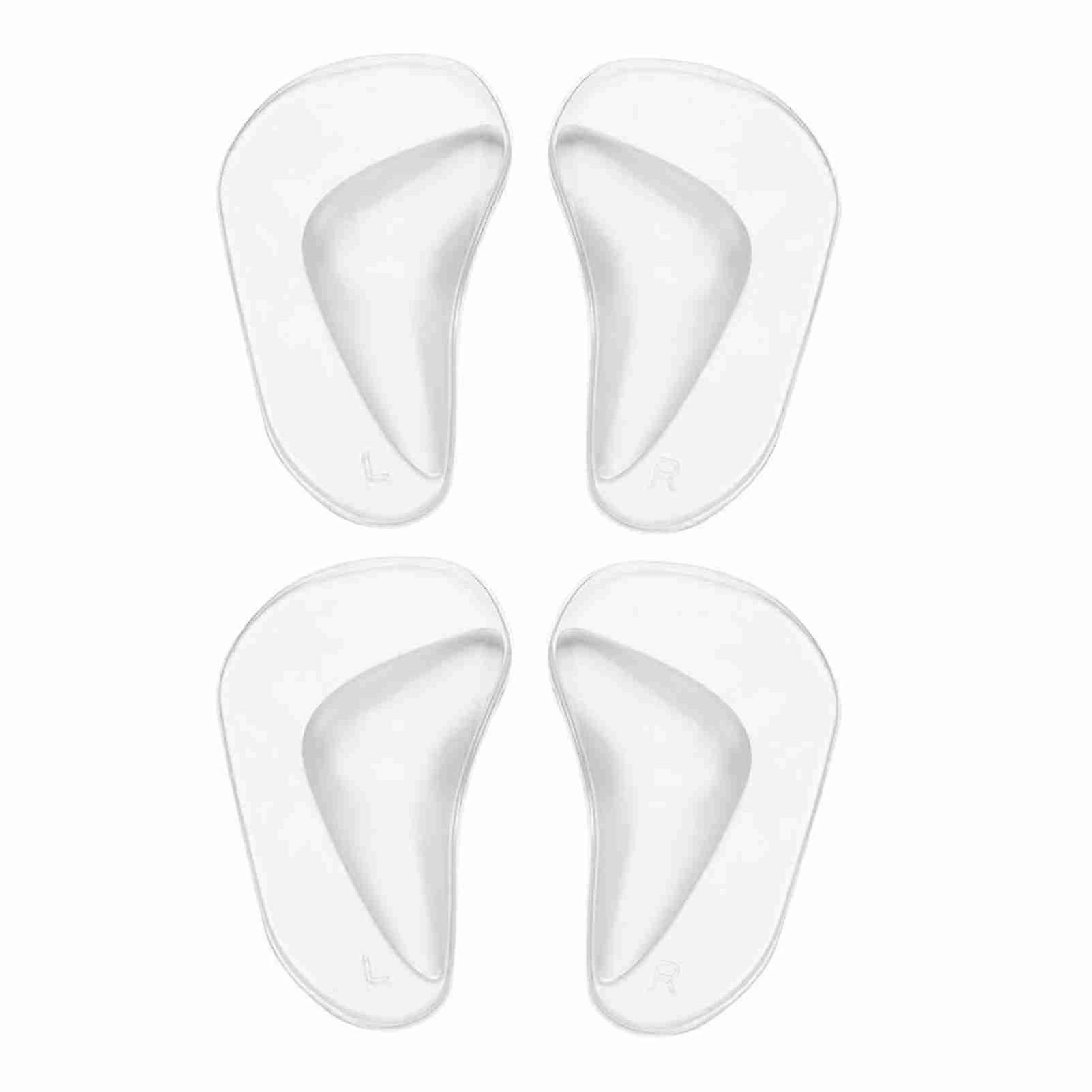 2 Pairs/Set Silicone Feet Foot Support Cushion Shoe Insoles Pads (Transparent)