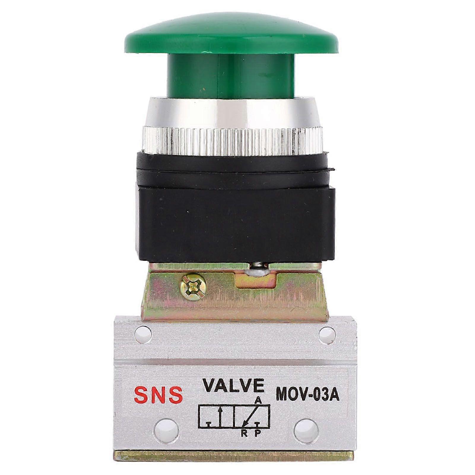 2 Position 3 Way G1/8 Pneumatic Mechanical Valve Push Button Switch MOV-03A