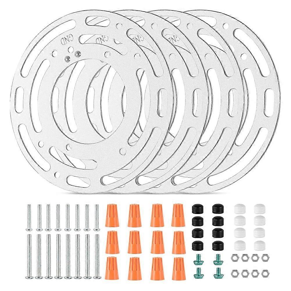 Universal Lamp Mounting Brackets 4Pack With Screws And Nuts For Ceiling Lights And Wall Lights