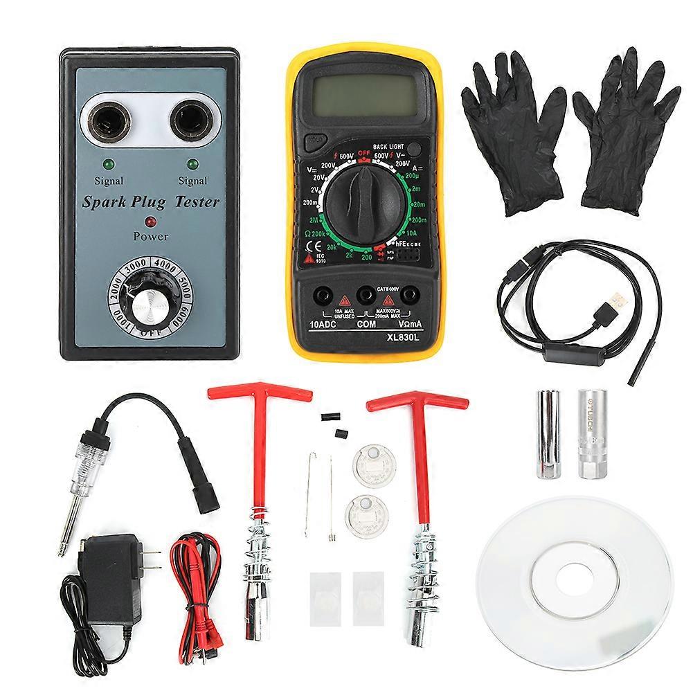 Diagnostic tool for ignition systems - dual hole spark plug tester