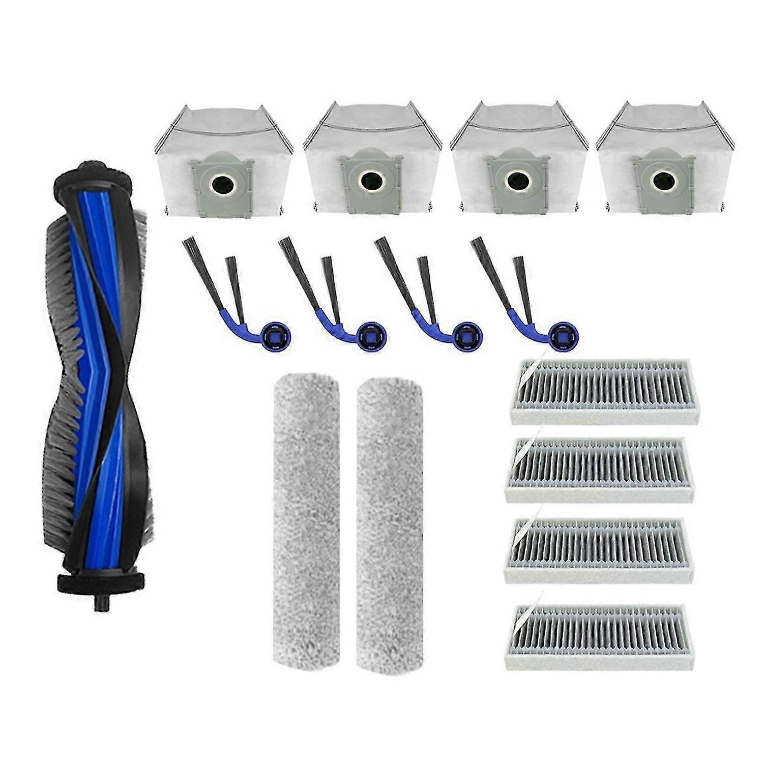 15 Pcs for Deeboot T80 PRO OMNI / T80 OMNI / M14 PLUS Sweeper Roller Side Brush Filter Mop Pad Dust