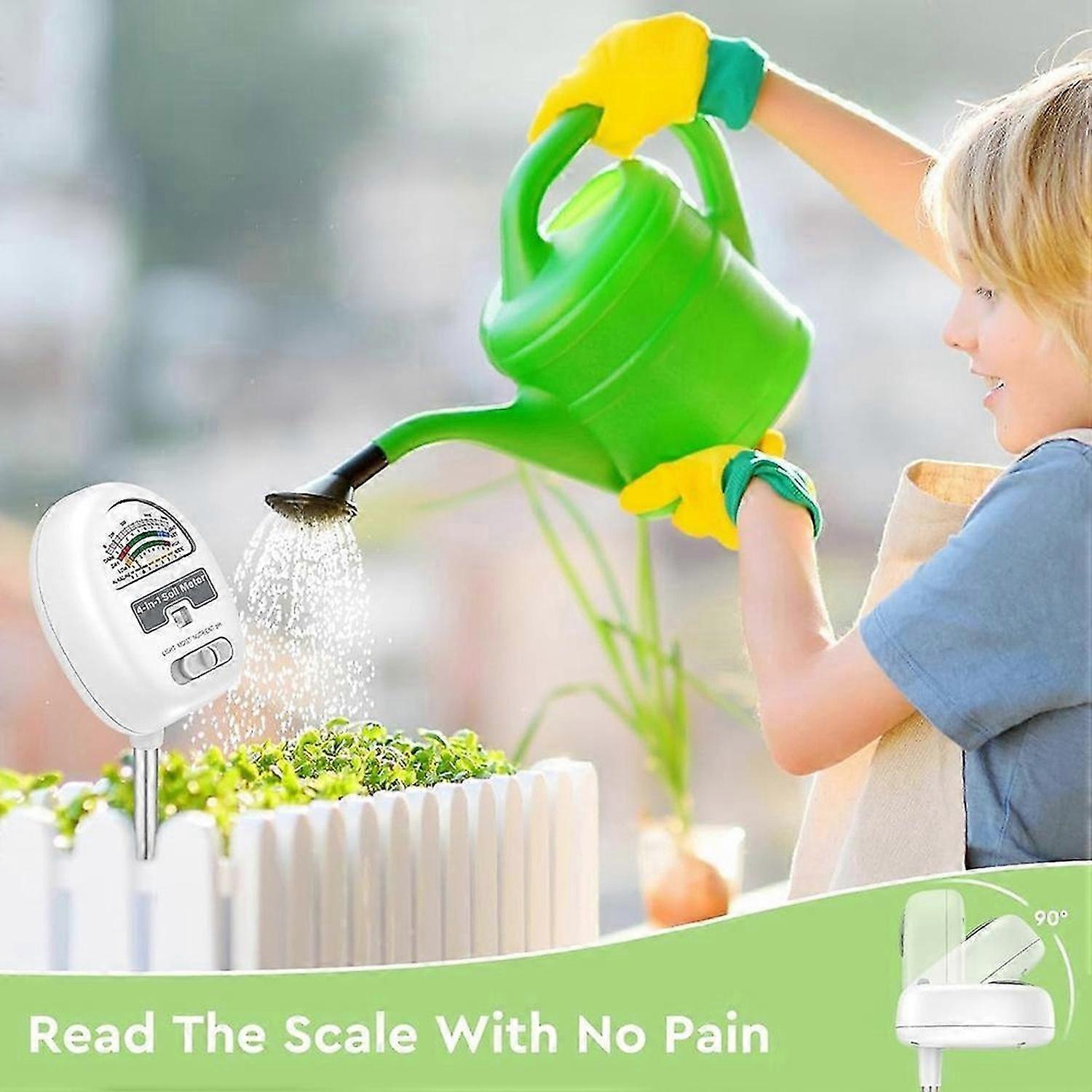 4-In-1 Soil Moisture Meter Soil pH Meter White