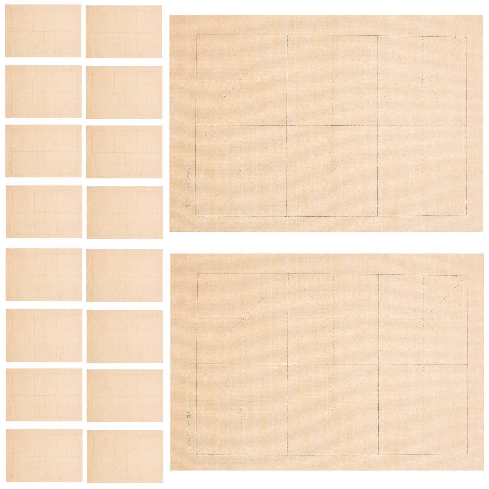 Chinese Calligraphy Paper for Calligraphy Writing Rice Paper 100 Sheets Beige