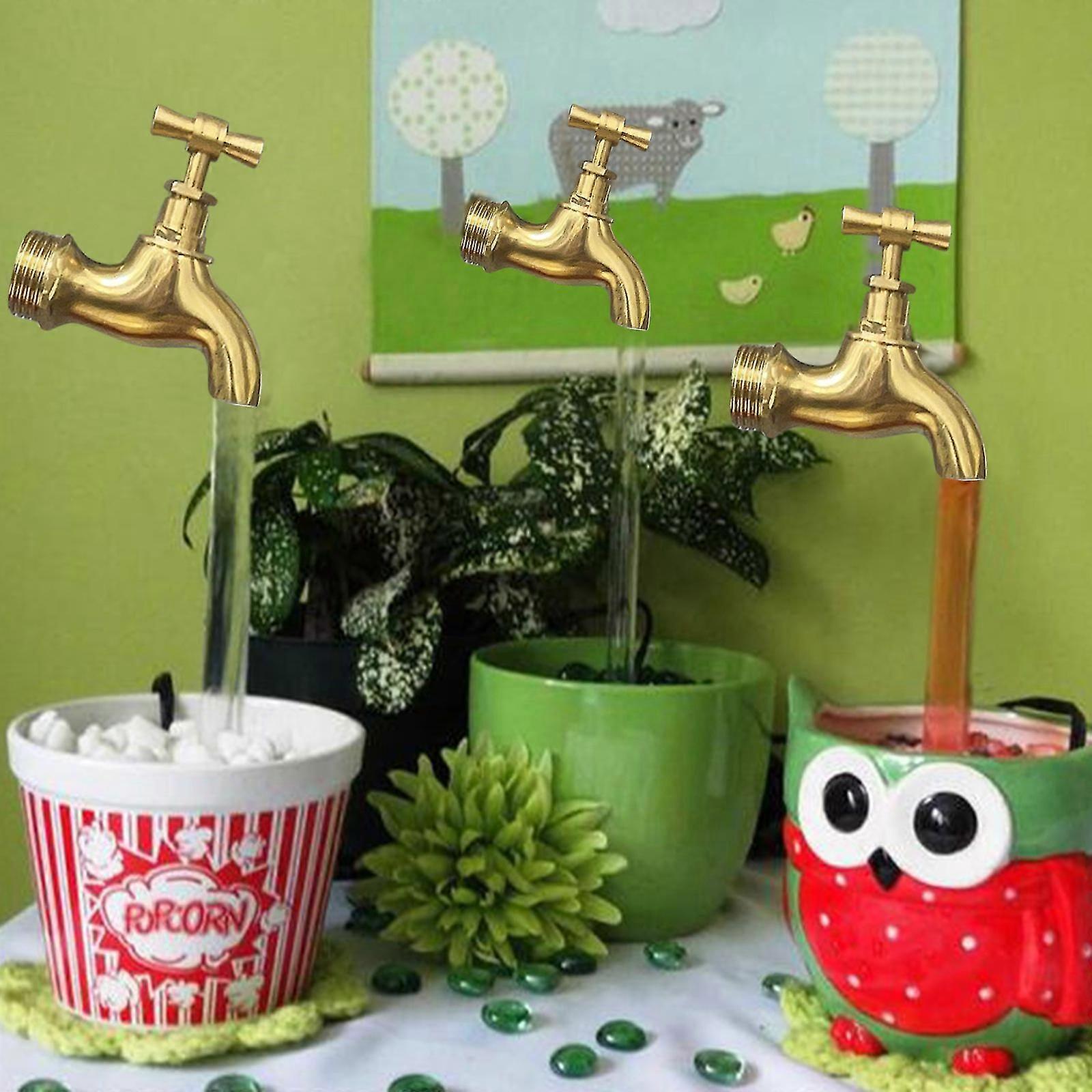 Invisible Flowing Spout Watering Can Fountain Yard Art Decor Magic Tap Running Water Holiday Gift USB