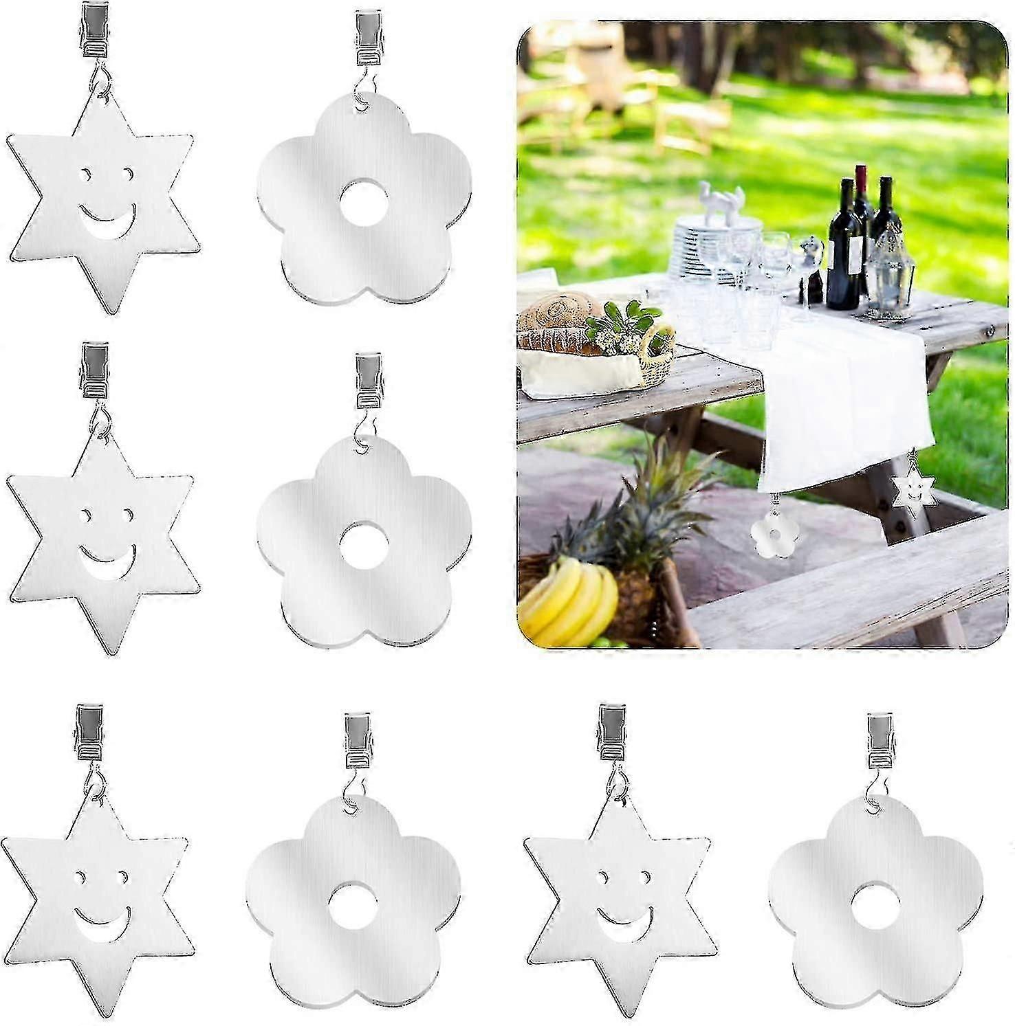 8 Pcs Heavy Tablecloth Outer Weights Clamps Tablecloth Weight For Garden Picnics Holiday Kitchen Restaurant [jkw]