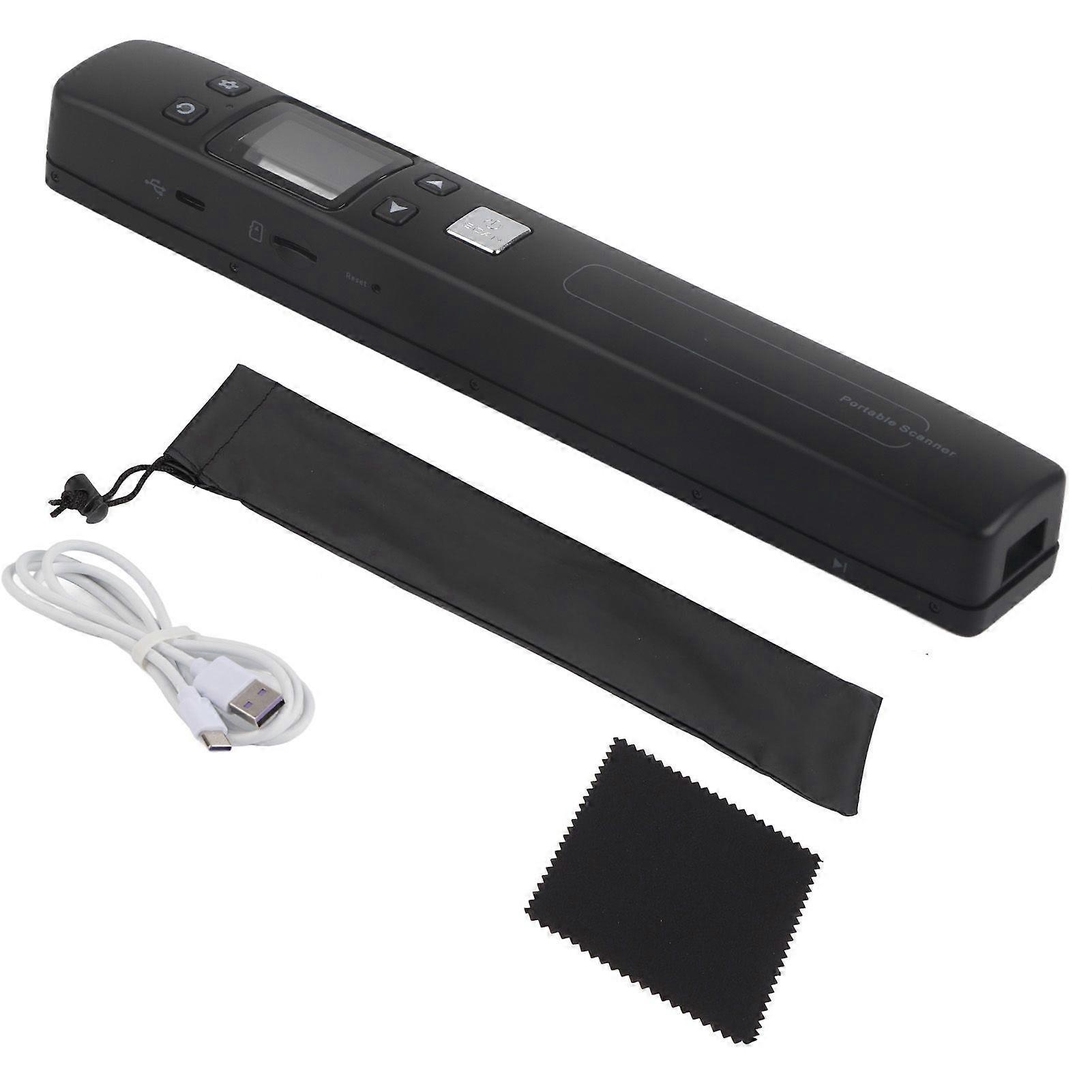 Portable Scanner JPEG PDF A4 Size 300 600 1050DPI Monochromatic Color Mode Document Scanner for Photo Script Document Black