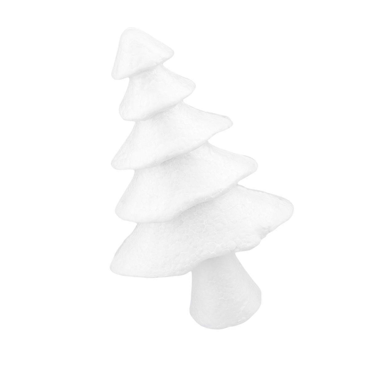 Christmas Tree White Foam Model for DIY Craft 28cm Kids Ornament