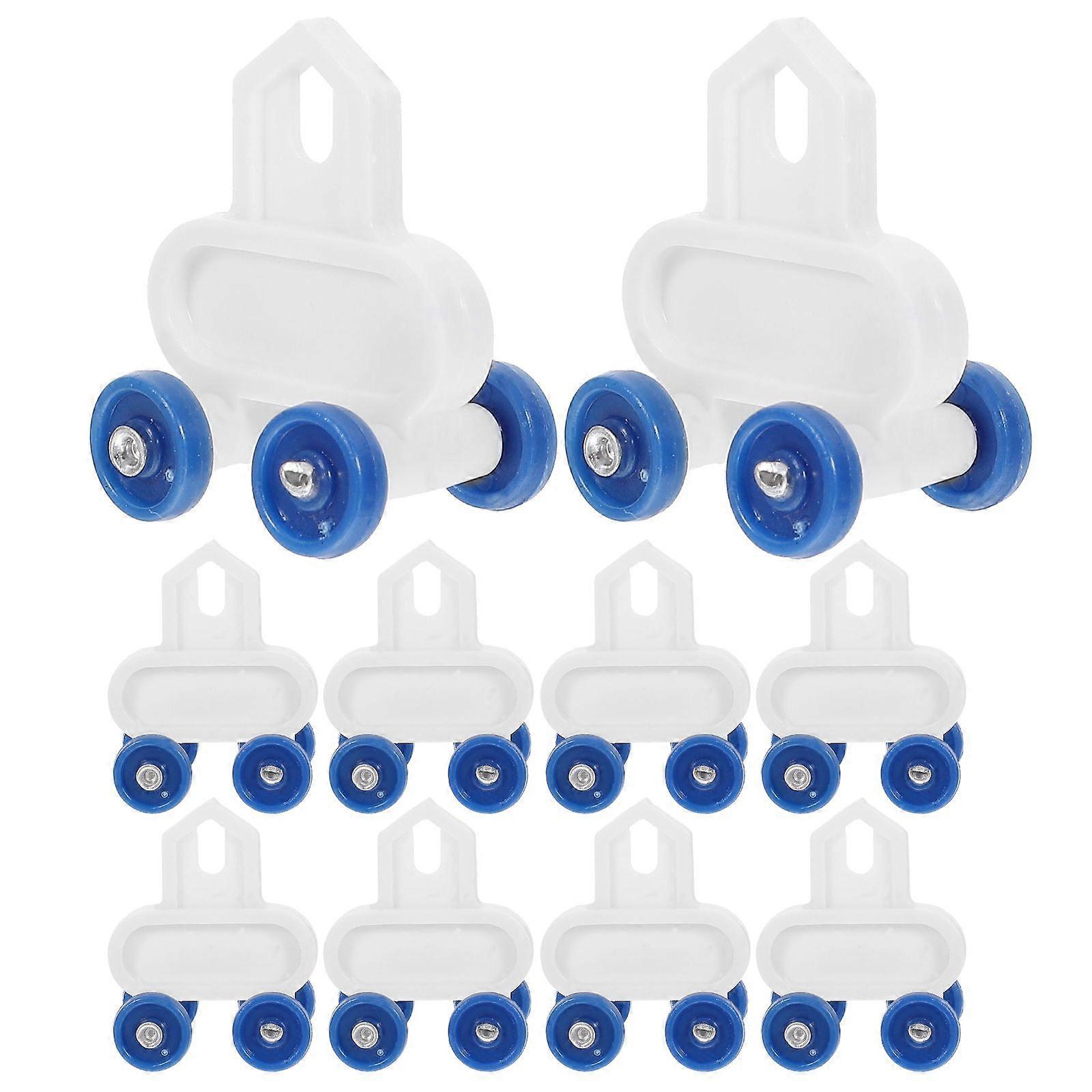 20pcs Curtain Track Rollers Plastic Drapery Rail Sliding Glider Curtain Track Rollers