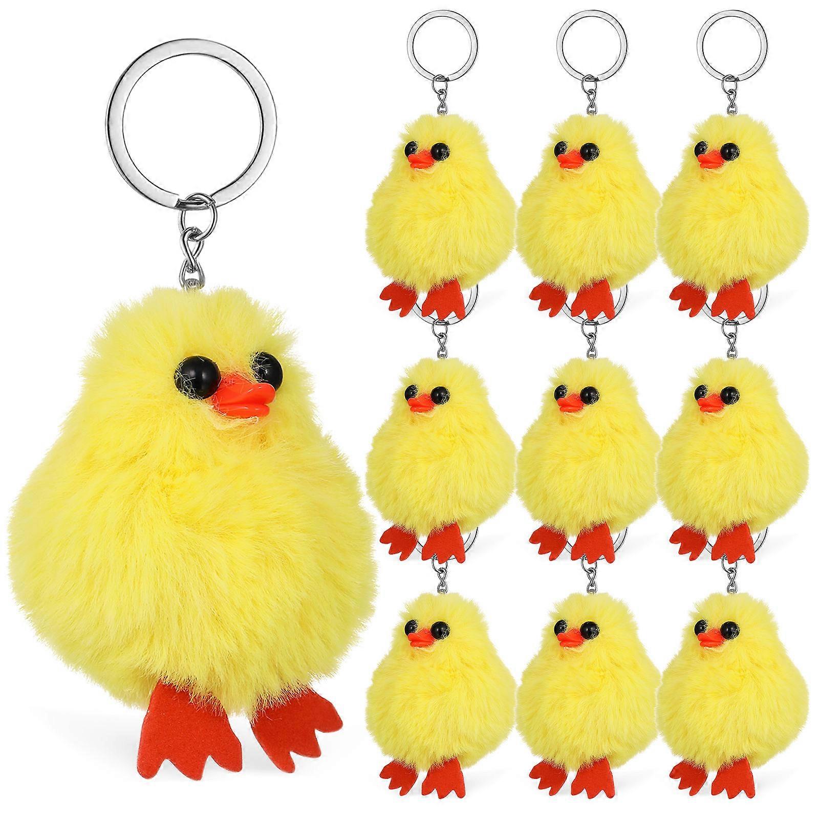 Duck Plush Keychain Yellow Plush Key Ring Cute Ornament 30Pcs
