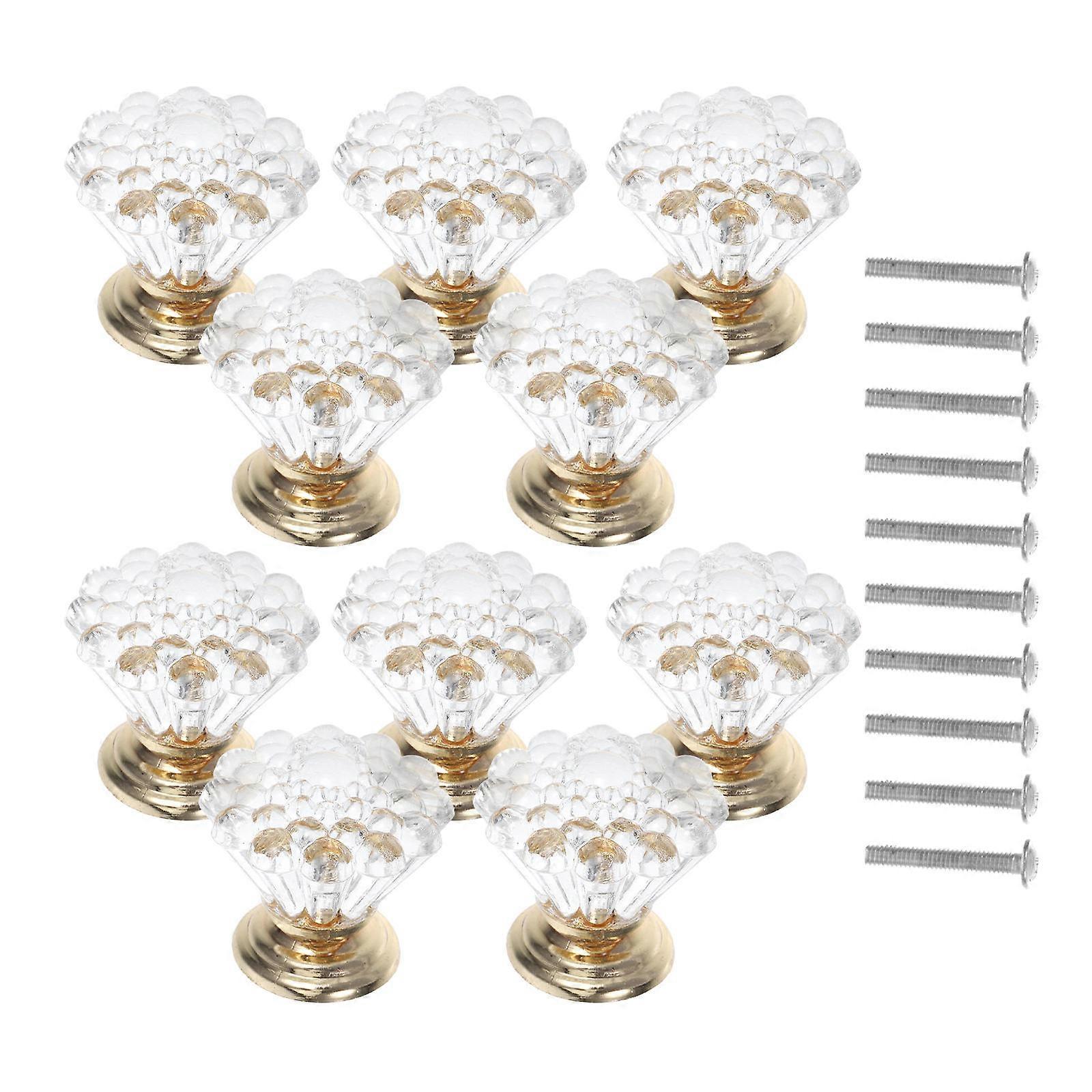 Modern Style Acrylic Pulls 20Pcs Clear Crystal Cabinet Handles Ideal For Dresser Drawers And Bathroom With Easy Installation Feature