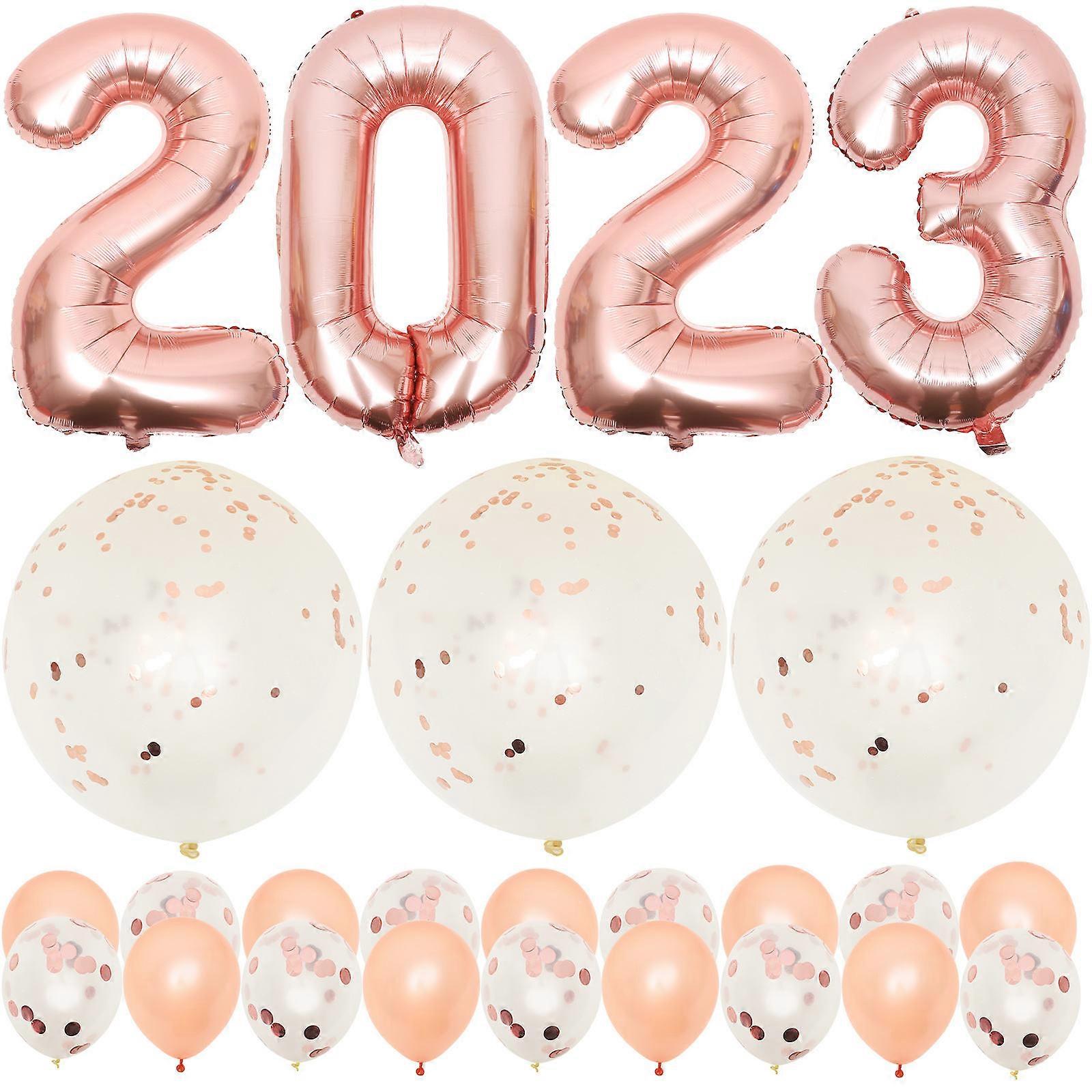 Party Decoration 2 Sets of Rose Gold Glitter Balloons for Graduation Event and Party Supplies Designed for Photography and Creating Memorable Moments