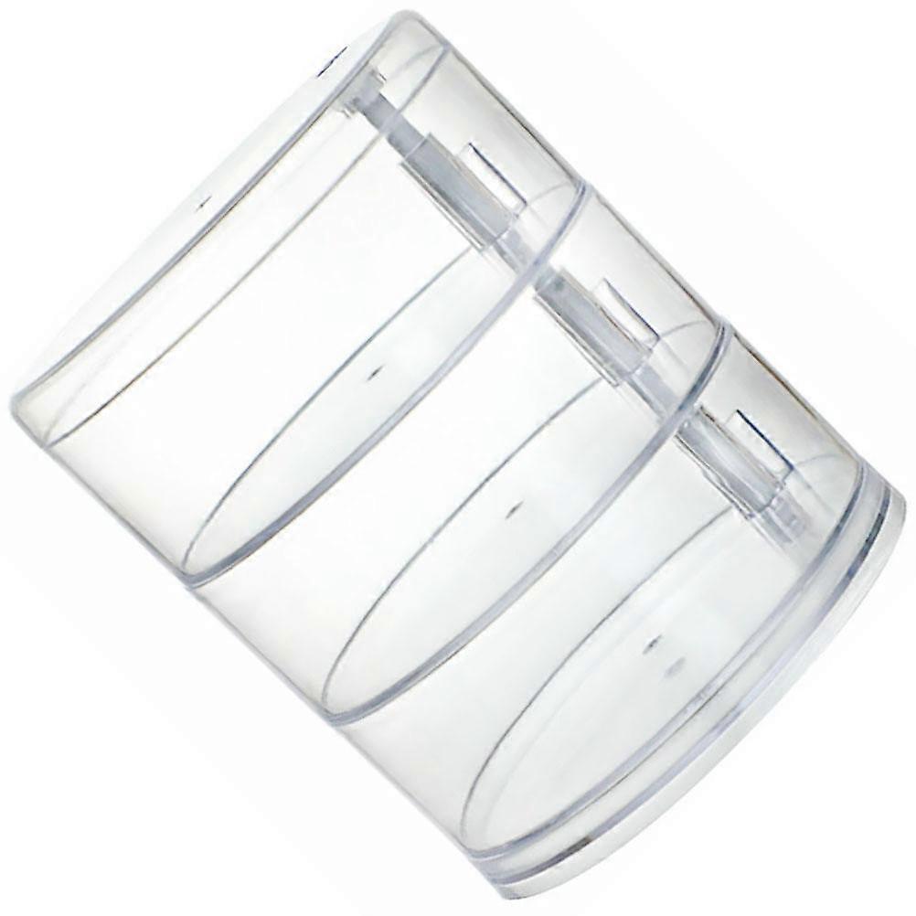 Jewelry Storage Case Multi-Layer Rotating Storage Box for 2Pcs White