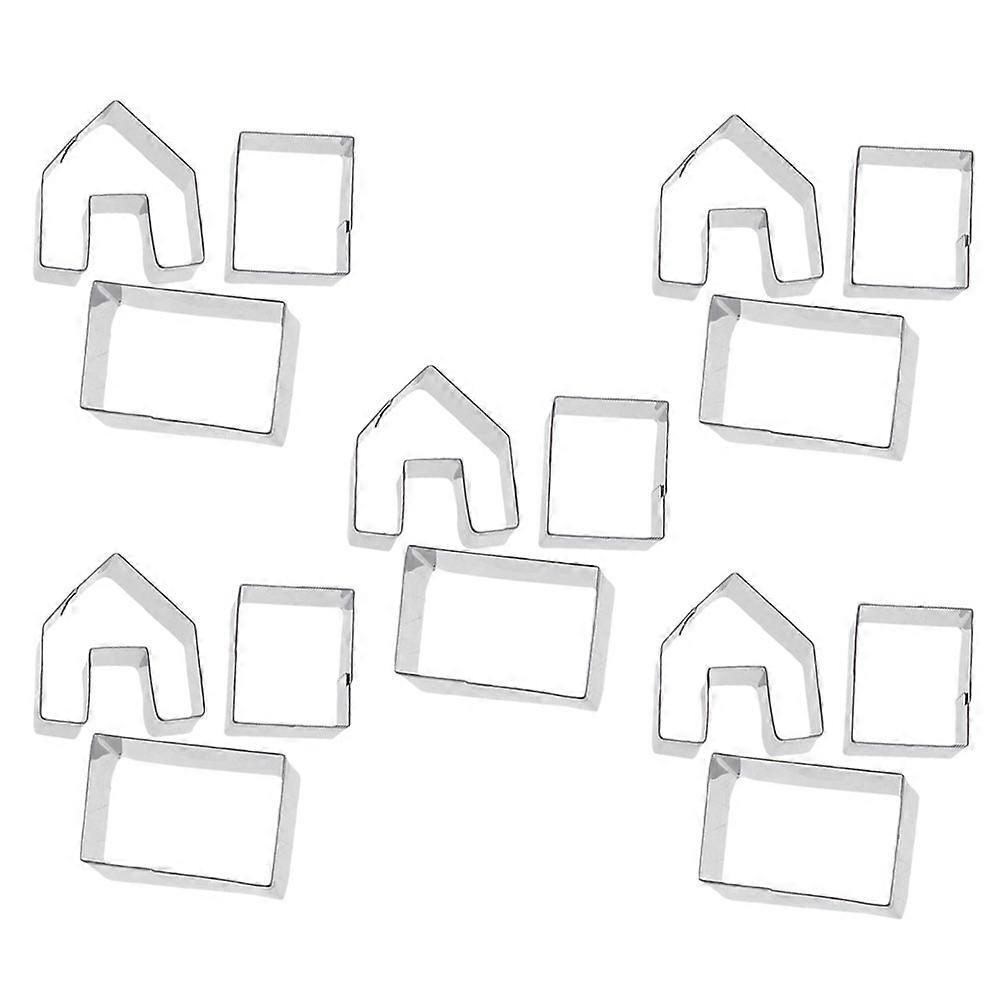 Baking Cutter Gingerbread House Cookie Cutter for Christmas Use 15Sets
